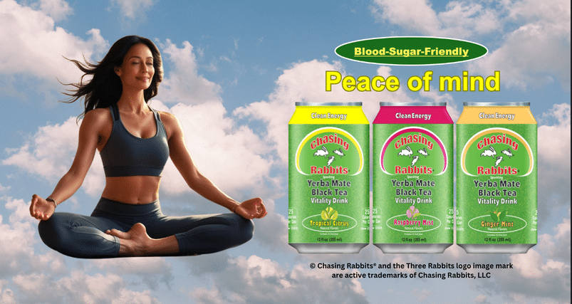 Chasing Rabbits® Vitality Tea Slow Carb Sweetened Yerba Mate & Black Iced Tea